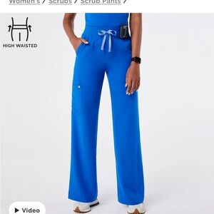 Figs High Waisted Isabel Wide Leg Scrub Pants